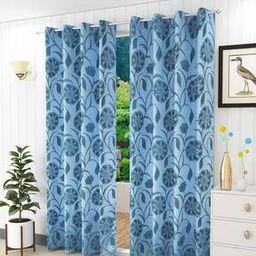 presto Blue Polyester Window Curtain-picture-27