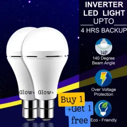 Pck-2-12W LED Bulb for Load Shedding 4 hrs Bulb Emergency Light-12