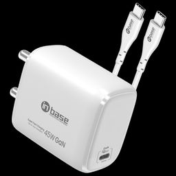 in base Ether P451 45W Type C Fast Charger (Type C to Type C Cable, Short Circuit Protection, White)-15