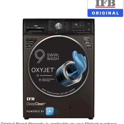 ifb 10 kg with Steam 5 Star AI Powered Eco Inverter with Wi-Fi EnabledOxyjet 9 Swirl Wash, Fully Automatic Front Load with In-built Heater Brown image 2