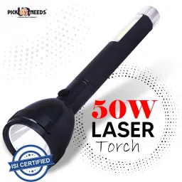 Dual 2in1 Power Full Led Rechargeable Long Range Torch Upto 1 Km With BackLight 6 hrs Torch Emergency Light-21