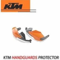 grandbiker Hand Palm Protector Wind Deflector Lever Protector/Carbon Fibre Unbreakable Handguard for KTM Duke All Models Multi Color (Orange) Handlebar Hand Guard image 2