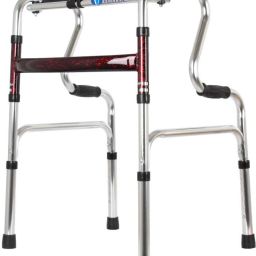 Light Weight Aluminum Height Adjustable Reciprocal Folding 2 Step Walker Walking Stick-image-61