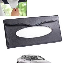 Black Leatherite Rectangle Shape Fancy Design Tissue Dispencer For Car-75 Vehicle Tissue Dispenser-28
