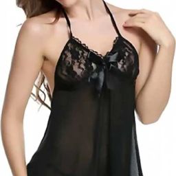 Bra Panty lingerie Set Sexy Swimming Costume for Women Girl|Beachwear|Sleep Wear Self Design Women Bikini Black Swimsuit-image-5