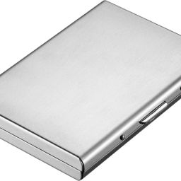 Exclusive Silver |Water-Resistant Stainless Steel Case For Men & Women| 6 Card Holder-24