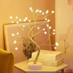 20 inch Bonsai Lighted Tree with 36 Pearls LED, Decorations Lights Table Lamp-23