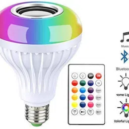 ATSolutions led Light Bulb with Bluetooth Speaker RGB Self Changing Color Lamp Built-in Audio Speaker for Home, Bedroom, Living Room, Party Decoration Smart Bulb-22