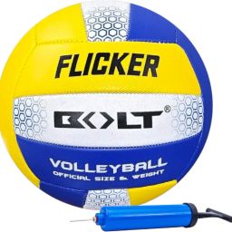 Flicker Volleyball with Pump (Ball+Pump) Volleyball - Size: 4-picture-1