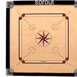 Nice Strong large Carrom Board with wooden Coins Striker (32 x 32 Inch) 8 cm Carrom Board-image-30