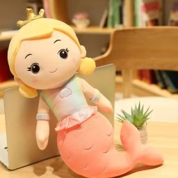 Pink Mermaid 40 cm Soft Stuffed Plush Toy for Kids Girls Birthday Gifts - 40 cm-image-12