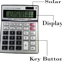 rftg 12 Digit Display 112 Step Solar & Battery Powered Basic Check&Correct Calculator ot 990gc BasicCalculator image 3