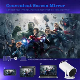 dkian HY300 Android wifi BT auto keystone correction UHD USB HDMI Playstore OTT app 4000 lm LCD Corded Mobiles Portable Projector image 4