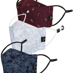 3 Pcs 100% Cotton Mask with 6 Layer Filtration for Men & Women FABRIC MASK Cloth Mask With Melt Blown Fabric Layer-image-2