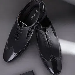 INVICTUS Men Black Semiformal Brogues-image-47