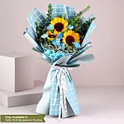 Hello Sunshine 3 Sunflowers Bouquet-image-13