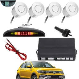 Universal Increased Safety For Passengers White Sensor Parking Sensor 261 4 Reverse White Sensor With Led Display ,Buzzer For TaigunVolkswagen2023 Parking Sensor-image-1