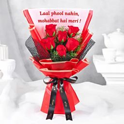 Laal Mohabbat Rose Bouquet-image-6