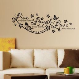 110 cm Live Laugh and Love Wall Quote Family Self Adhesive Sticker-image-98