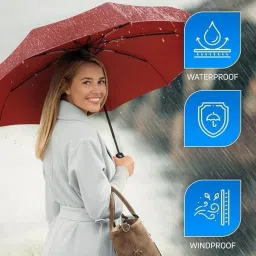 xbey Big Size Automatic Open and Close Rain & UV Protection Umbrella image 2