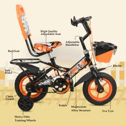 10T PREMIUM QUALITY COMET CYCLE ( ORANGE ) FOR 2 TO 3 YEARS KIDS 96% ASSEMBLE 10 T (inch) BMX Cycle-11