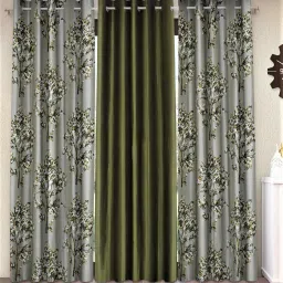 274 cm (9 ft) Polyester Semi Transparent Long Door Curtain (Pack Of 3)-image-21