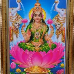 Lakshmi Digital Reprint 8 inch x 6 inch Painting-image-9