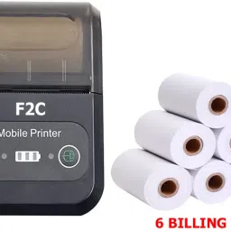 F2C 2 inch Bluetooth Thermal Receipt Printer with 6 Rolls Thermal Portable USB Mini Wireless Printer-12