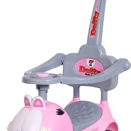 Daffy Ride On Push Musical Baby Car With Protective Arm Rest And Parent Handle Rideons & Wagons Non Battery Operated Ride On-1