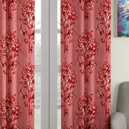 213 cm (7 ft) Polyester Semi Transparent Door Curtain Single Curtain-image-60