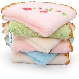 Uber World Face Towels for Women Girls Floral Embroidery Microfiber ["Multicolor"] Handkerchief-image-43