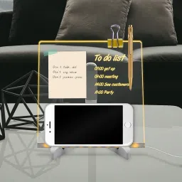 nyrwana delivering smiles in inida Acrylic Writing Board with Pen & Light, LED Message Board, Rewritable Study Lamp image 3