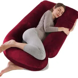 Pregnancy G & J Shape for Pregnant/Maternity Back Pain Relief, & Belly Support Microfibre Solid Pregnancy Pillow Pack of 1-image-68