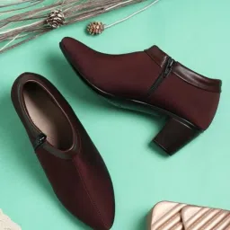 MISSAS Black Formal Office Pump Heel Boots shoes for girls and Women Boots For Women-picture-7