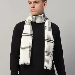 HANDICRAFT PALACE Men Checked Merino Wool Mufflers-image-41