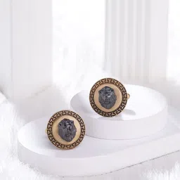 COSA NOSTRAA Textured Lion's Mane Cufflinks-image-44