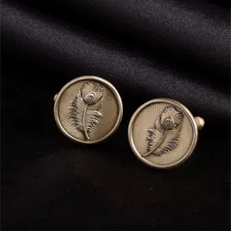 COSA NOSTRAA Men Gold-Plated Round Cufflinks-26