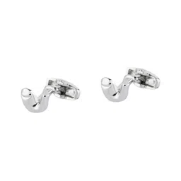 The Tie Hub Silver-Toned Quirky Cufflink-image-79