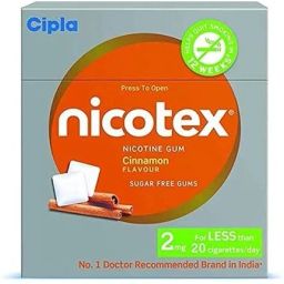 Nicotex Nicotine Cinnamon Gums 2mg | 12 Gums Each Pack Smoking Cessations-image-92