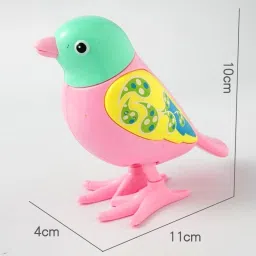 justcraft Colourful Funny Key Operated Wind Up Jumping Sparrow Toy for Kids Rattle image 2