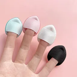 Mini Finger Powder Puff 4 pcs Finger Makeup puff beauty blender Sponges,-image-54