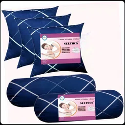 urmila creation 3 CUSHION 2 BOLSTER Microfibre Geometric Bolster Pack of 5-picture-40