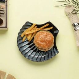 vareesha Leher Shelled Blue 8 Inch Ceramic Appetizer Platter-picture-17