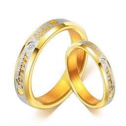 Love Forever 18K Gold Plated Proposal Couple Rings Metal Yellow Gold Plated Ring-image-40