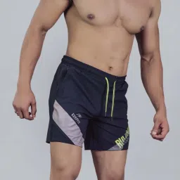 men's black swimming shorts with 2 pockets Solid Men Swim Bottom Black Swimsuit-image-48