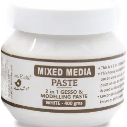 Mixed Media 2 in 1 Gesso and Modelling Paste 400gm x 2, Set of 2 White Gesso for Canvas-picture-0