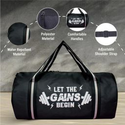 15 L Gym Duffel Bag - Combo Gym Bag Men's of Leather Gym Bag, Wrist Support Band spider shaker Bottle - Blue-image-34