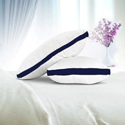 Hypoallergenic Gusseted Pillow (17'x27'Inch) Microfibre Solid Sleeping Pillow Pack of 2-image-53