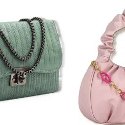 Green, Pink Women Sling Bag Women Embossed Textured Flap Sling Bag with Adjustable Strap-8