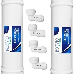 Konvio Neer Water Purifier Inline Cartridge Consisting of Pre Carbon Filter and Sediment Filter Compatible with All RO Water Filters Media Wire Connector-24